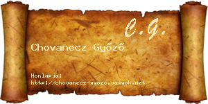 Chovanecz Győző névjegykártya