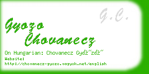 gyozo chovanecz business card